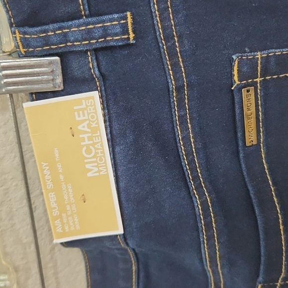 Michael Kores Jeans Womens Size 22W New Ava Super Skinny Dark Denim - Picture 2 of 10